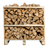 Demi-palette – Bois de chauffage frêne séché au four – 25 cm – 1 m³