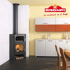 Poêle à bois d’angle avec four – BRONPI Lerma – 9 kW