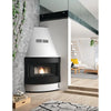 Cheminée à granulés ventilée EVA CALOR Raffaello 11.5 kW – Modèle d’angle